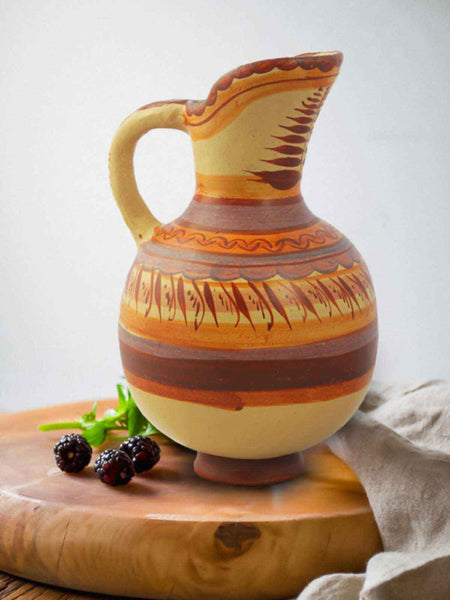 TERRACOTTA PITCHER WHIT HANDLE