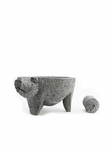 PIG HEAD STONE MOLCAJETE