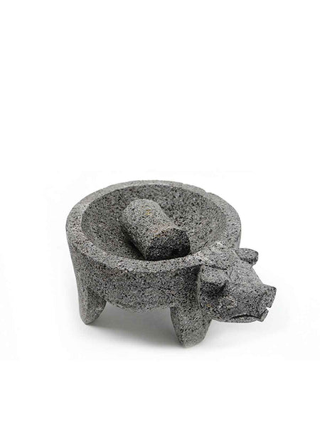 PIG HEAD STONE MOLCAJETE