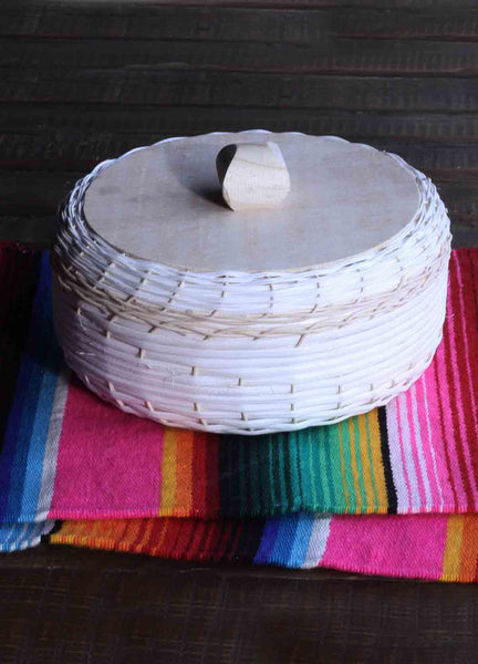 NATURAL HAND WOVEN WICKER TORTILLA BASKET